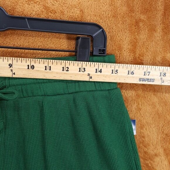 CLUB ROOM Jogger Pants Mens Medium Green Pull On Thermal Waffle Knit Comfort - Picture 5 of 8